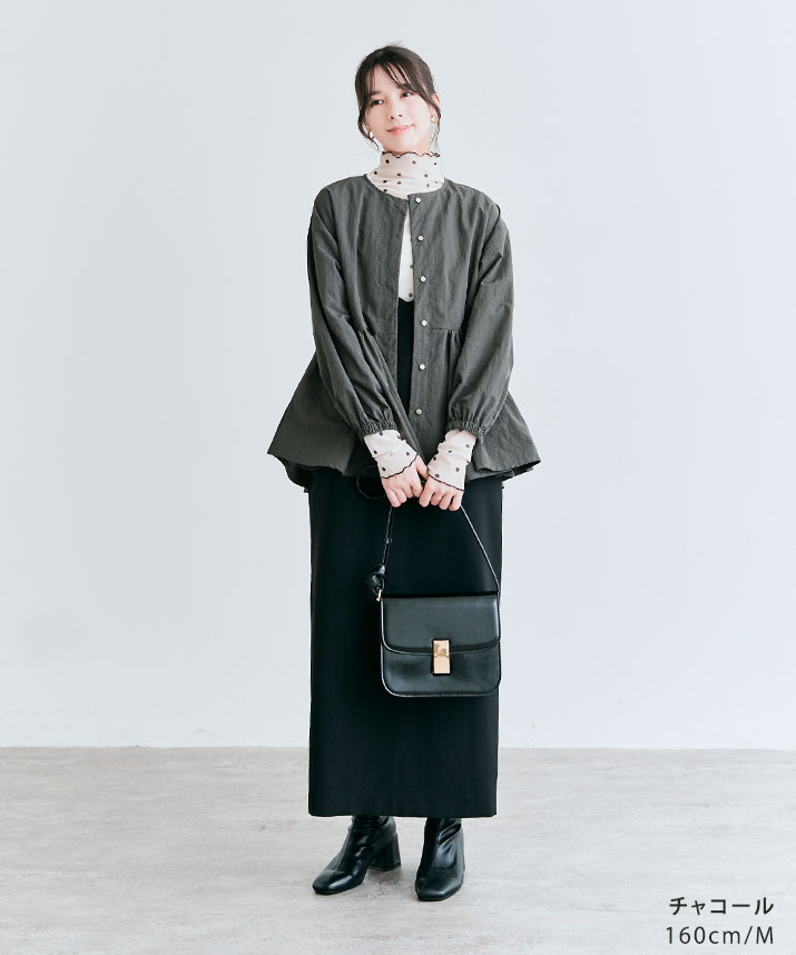 楽天市場】アウター《撥水ペプラムノーカラーブルゾン 全3色 2サイズ