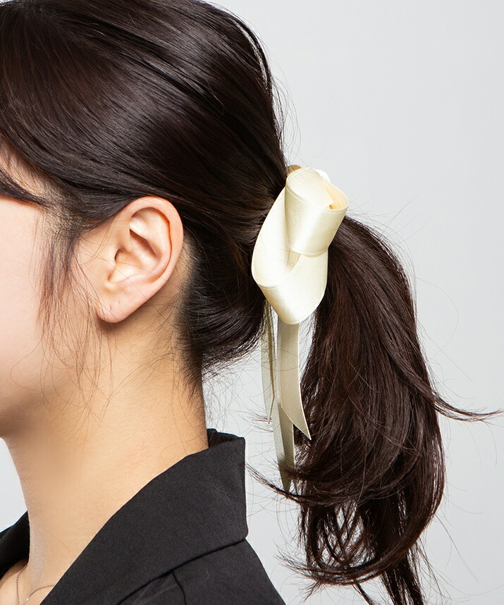 楽天市場】《レイヤード ロングリボンヘアゴム4色》シックな華やかさ