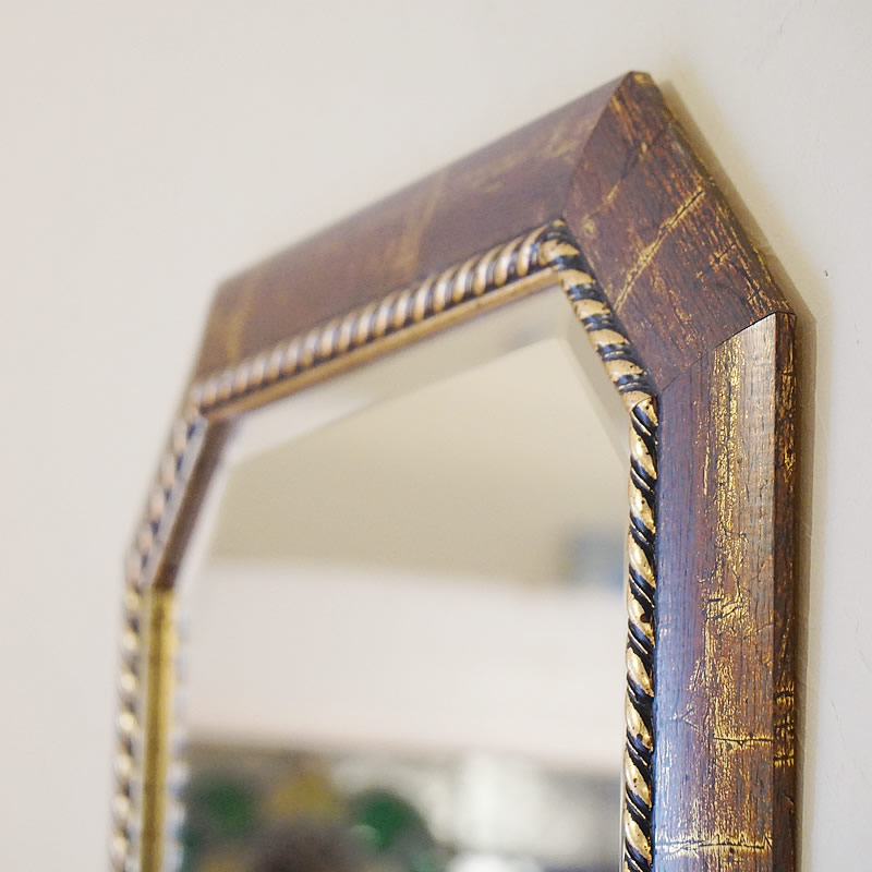 楽天市場】鏡 壁掛け イタリア製 風水 八角鏡 アンティーク調 ウォール