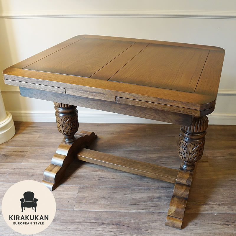 楽天市場】アンティーク家具 ダイニング3点セット 伸縮 伸長式