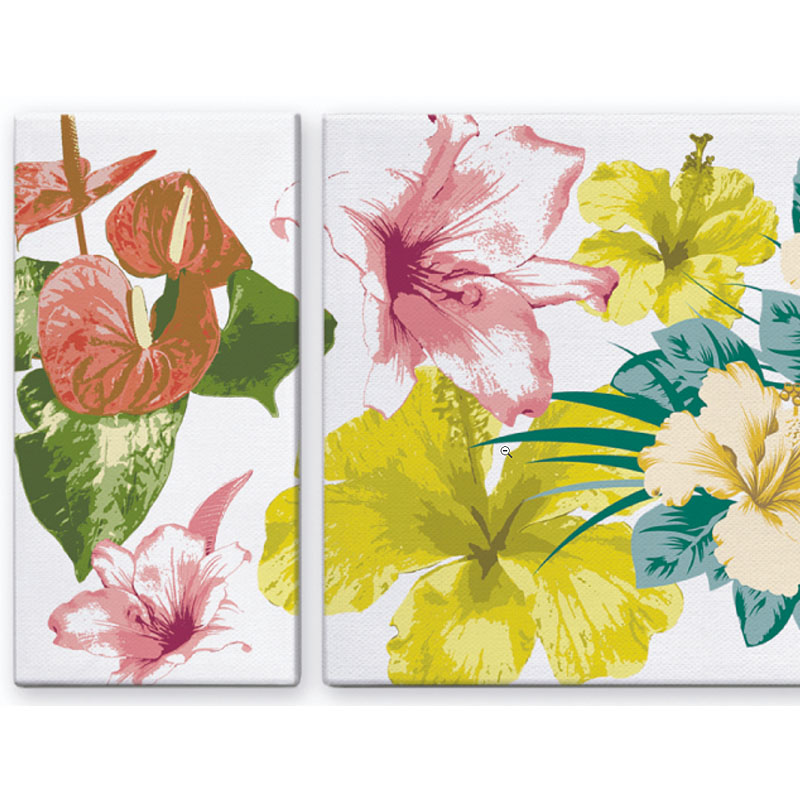 楽天市場】【スーパーセール価格】 アートパネル TROPICAL FLOWERS