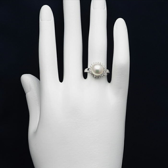 楽天市場】プラチナ900 アコヤ本真珠 リング 9-9.5mm 13号 サイズ直し