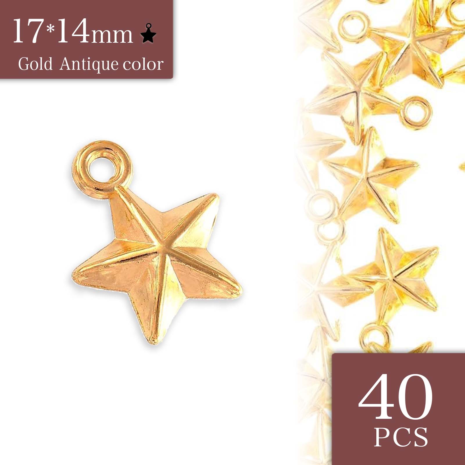 楽天市場】【2点以上まとめ買いで得得】 チャーム 星 ゴールド