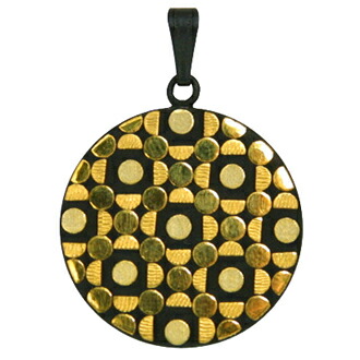 楽天市場】ペンダント 丸形幾何学 P-24 ネックレス 肥後象嵌 伝統工芸