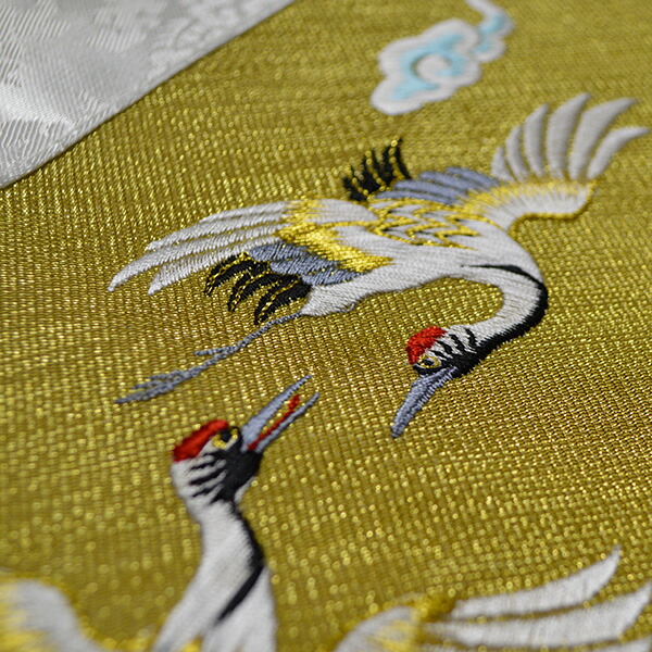 楽天市場】冬用 三角打敷 金綴 高級手振り刺繍[雲に鶴]【前卓用+上卓用
