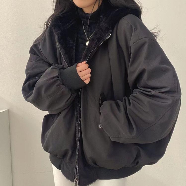 楽天市場】フード付き レディース リバーシブル ジャケット アウター