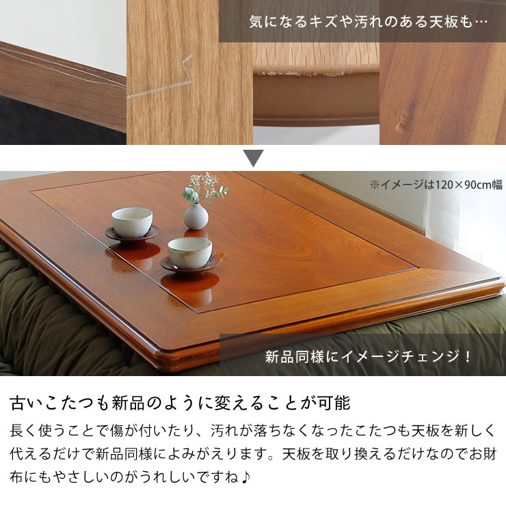 楽天市場】コタツ天板・こたつ天板単品長方形 105cm幅・120cm幅・135cm