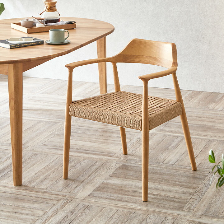 アンティーク古家具 ◾️オーク材 木製家具 ペーパーコードダイニング