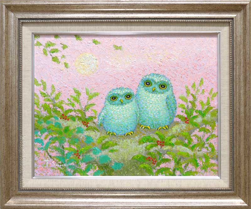 楽天市場】絵画 油絵 祝ふくろう （佐野千恵子） 送料無料 【肉筆