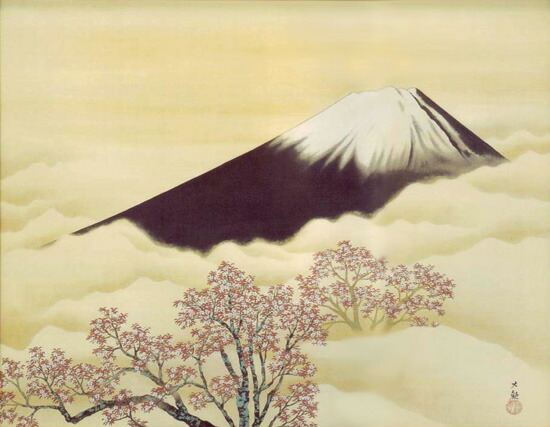 楽天市場】横山大観 絵画 霊峰春色 送料無料 【複製】【美術印刷