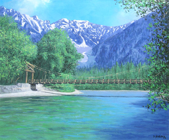 楽天市場】絵画 油絵 上高地 F20号 （大山功） 送料無料 【海・山