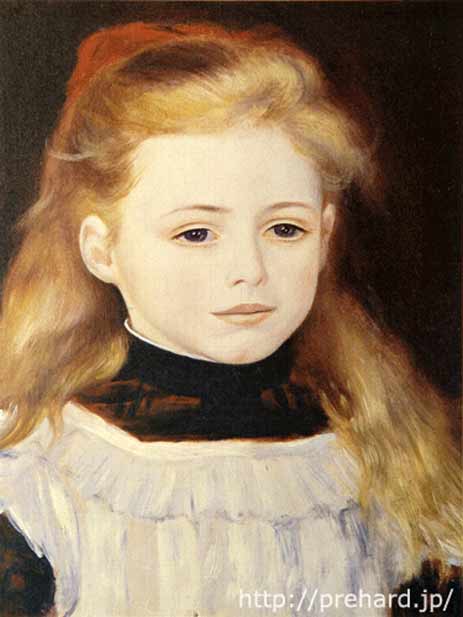 楽天市場】ルノワール 絵画 白いエプロンの少女 F3号 送料無料 【複製