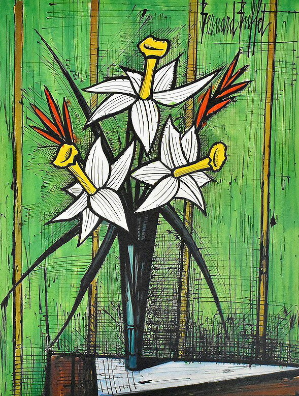 楽天市場】絵画 ビュッフェ 黄水仙のブーケ インテリア （ Bernard