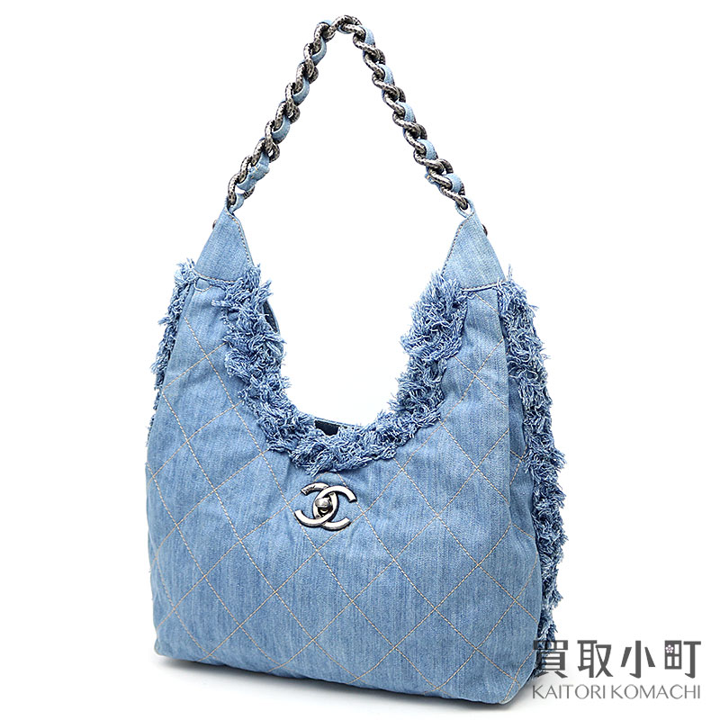 楽天市場】【美品】シャネル 【CHANEL】デニム フリンジ キルティング