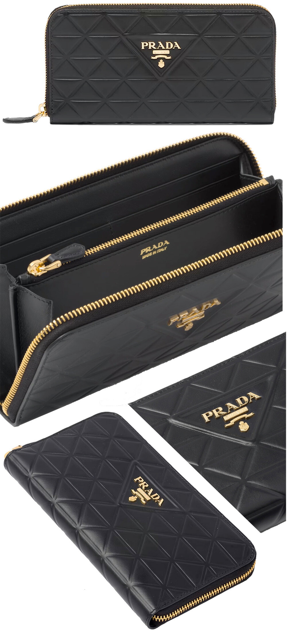 楽天市場】PRADA プラダ メンズ小銭入れ付きラウンドファスナー長財布