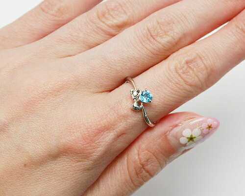 楽天市場】K10WG ブルートパーズ ハート リング : KASHIMA