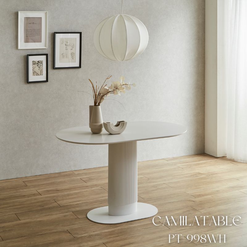 楽天市場】CAMILA TABLE（PT-998WH) 120サイズ 楕円形 楕円テーブル