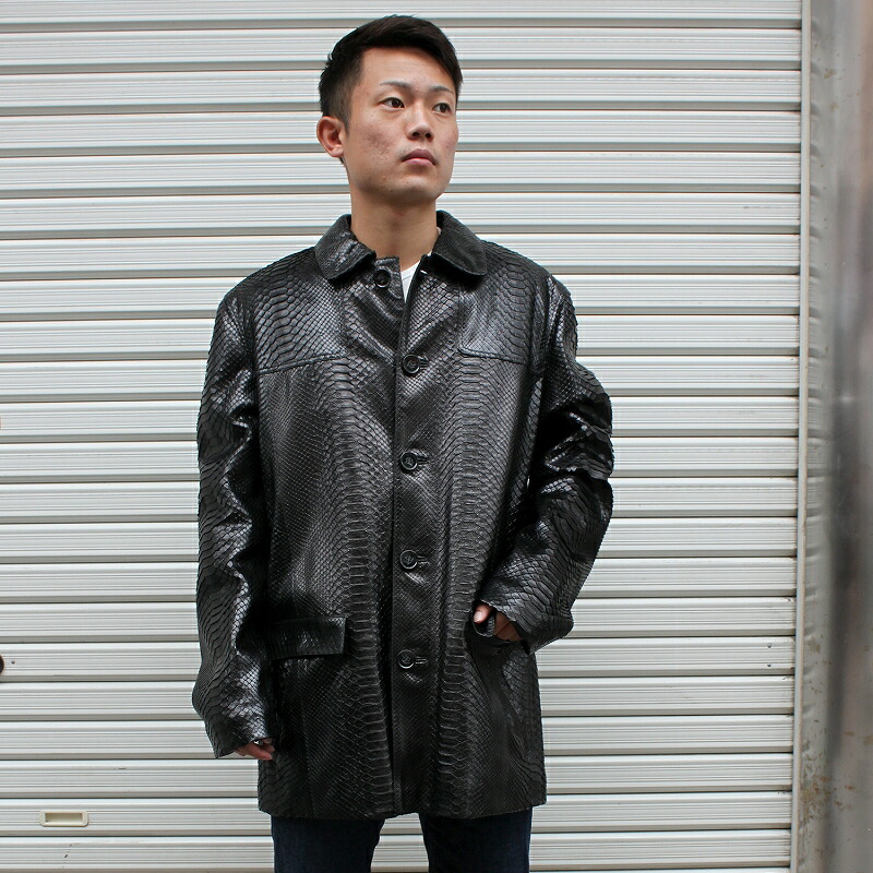 楽天市場】パイソン メンズ ステンカラーコート ステンカラー