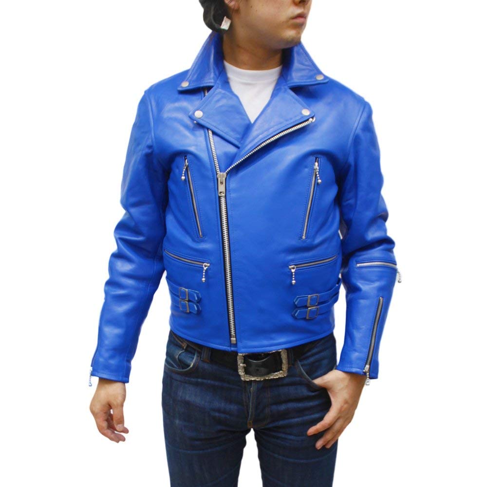 楽天市場】avirex 革ジャン（カラーブルー）の通販