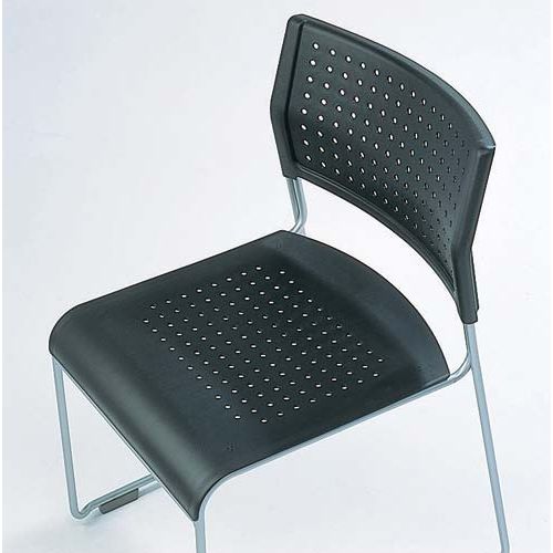 楽天市場】アイリスチトセ スタッキングチェア 背座樹脂ブラック 4脚