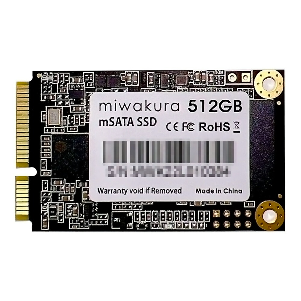 楽天市場】mSATA SSD 512GB 内蔵型 mini SATAIII 6Gb/s miwakura 美和