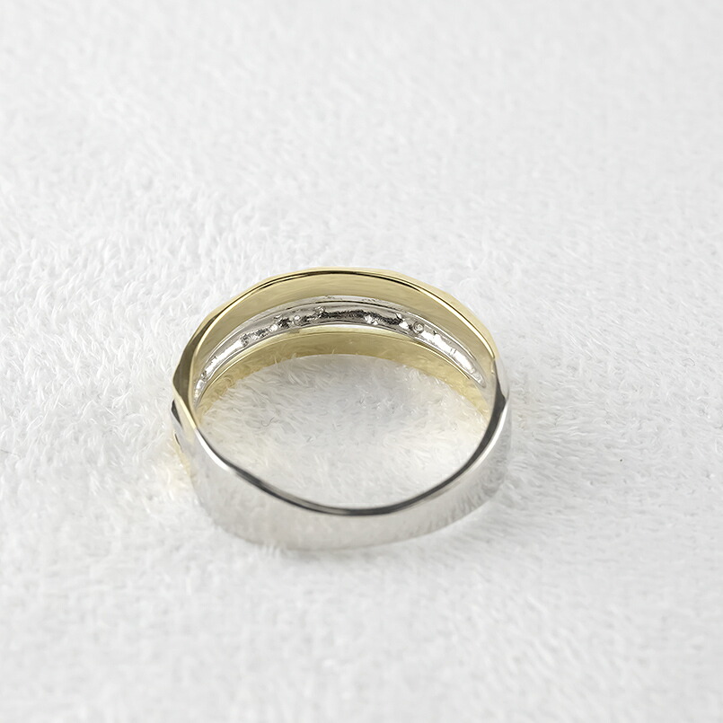 楽天市場】18金 プラチナ900 リング ダイヤモンド 太め 幅広 コンビ