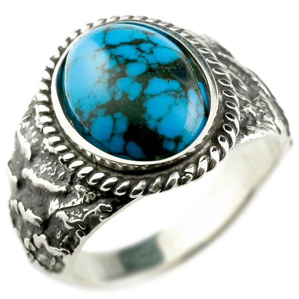 楽天市場】リング 指輪 幅広 シルバー ターコイズ ネットトルコ 大粒
