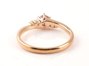 楽天市場】18金 リング ピンクサファイアダイヤモンド 指輪 レディース