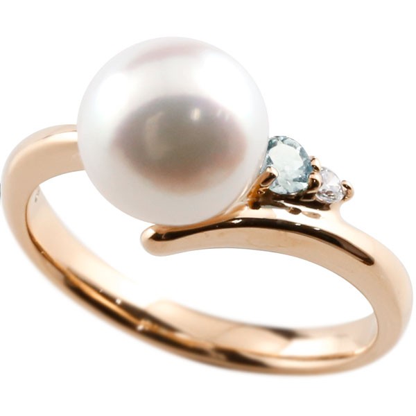 楽天市場】18金 リング 真珠 指輪 レディース 女性 彼女 妻 パール