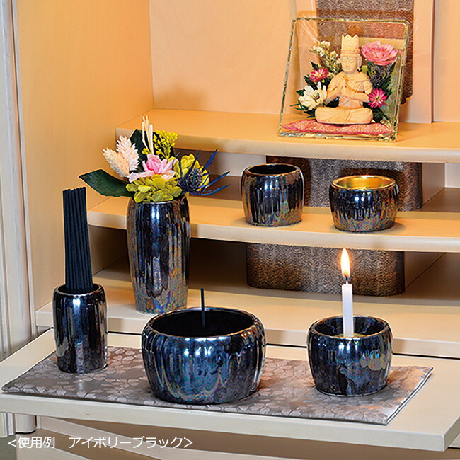 楽天市場】【仏具】モダン 仏具セット 『鳳華（ほうか）6点セット 3寸