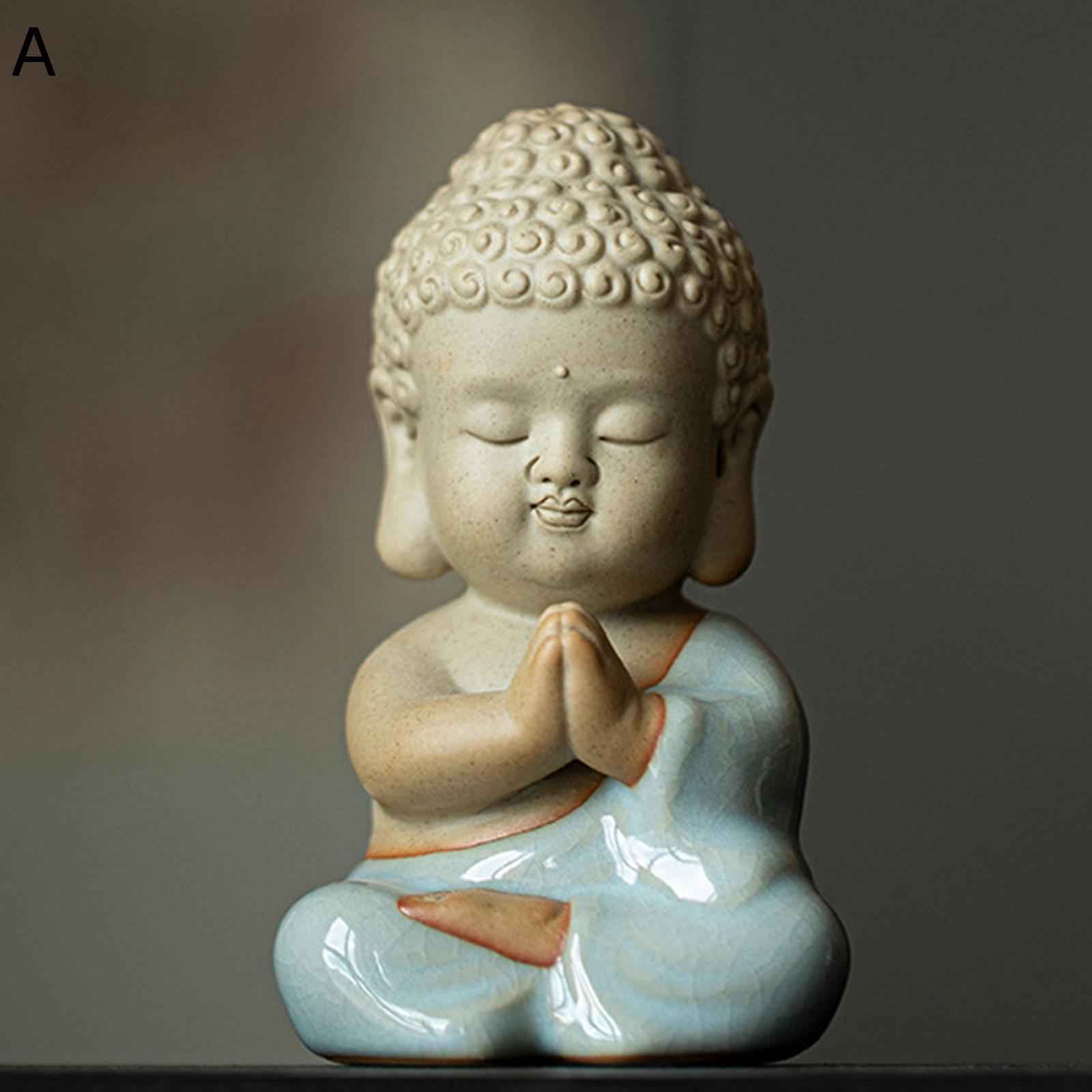 楽天市場】置き物 釈迦如来 陶器製 可愛い 手のひらサイズ ミニチュア