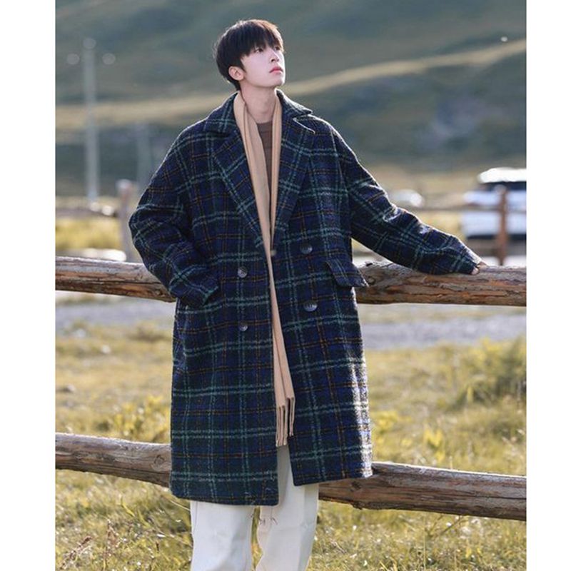楽天市場】チェック柄 ロングコート チェスターコート メンズ ロング