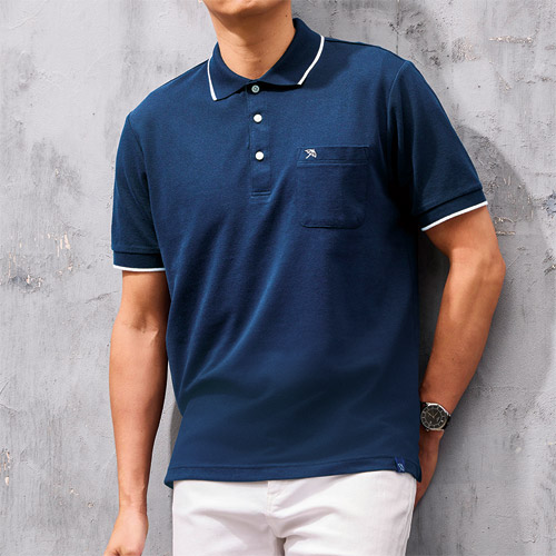 楽天市場】ポロシャツ メンズ 半袖 胸ポケット付き アーノルド