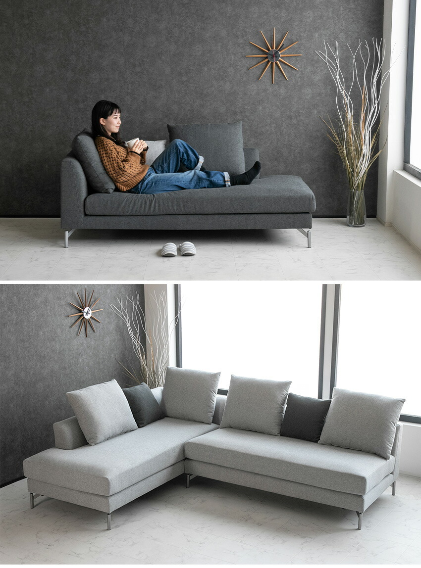 111high】グレー3人掛けソファ 楽天市場】【送料無料】 カウチソファー