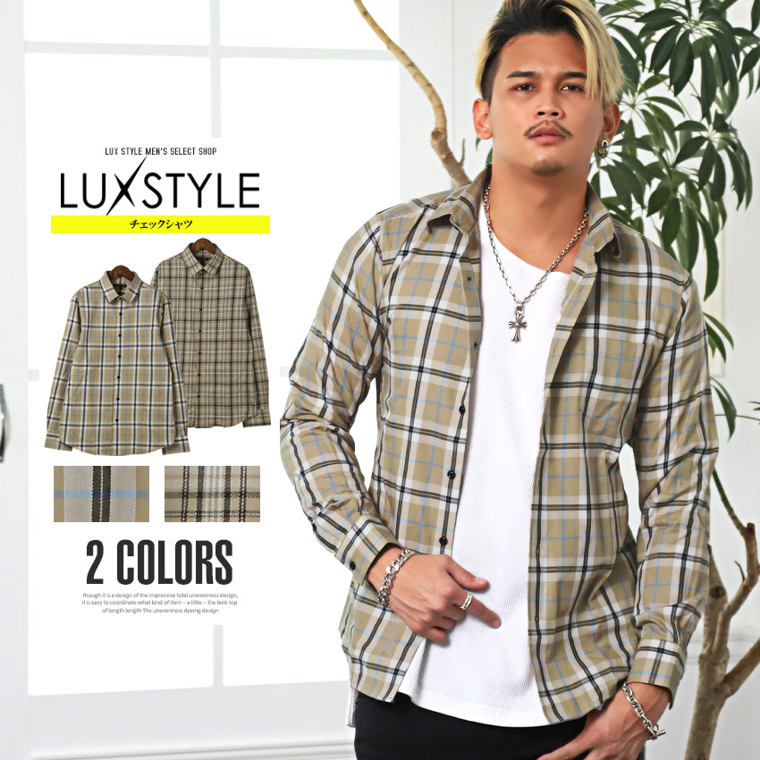 楽天市場】△送料無料△ 長袖シャツ メンズ チェックシャツ チェック柄
