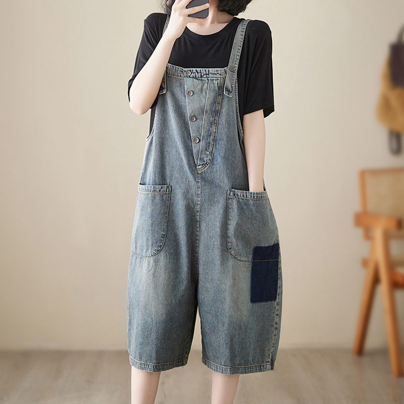 楽天市場】【大好評】サロペット パンツ デニム キュロット デニム