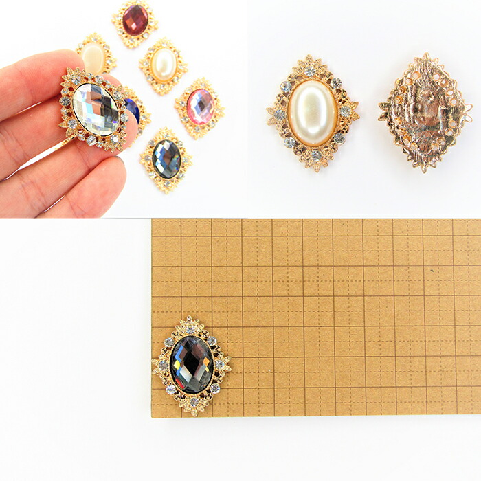 楽天市場】アクリルストーン ビジュー センターパーツ リボン アクリル