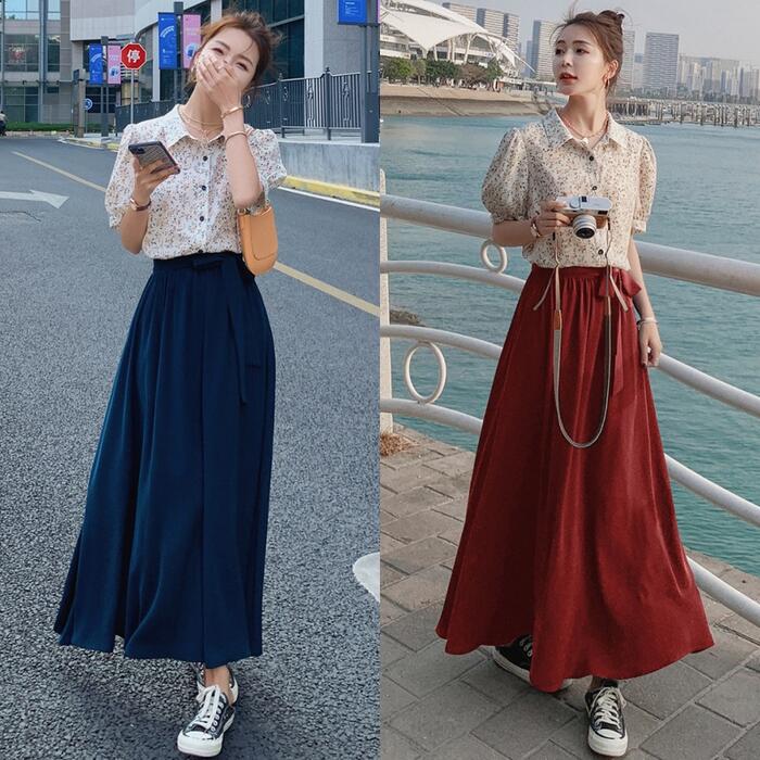 楽天市場】セットアップ 2点セット ブラウス シャツ スカート 花柄