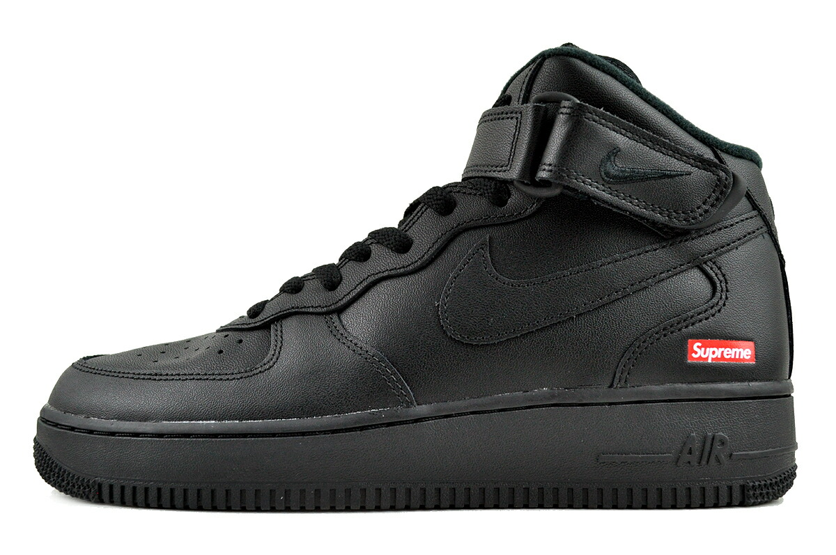 楽天市場】NIKE AIR FORCE 1 MID / SUPREME black/black-blk fz8784
