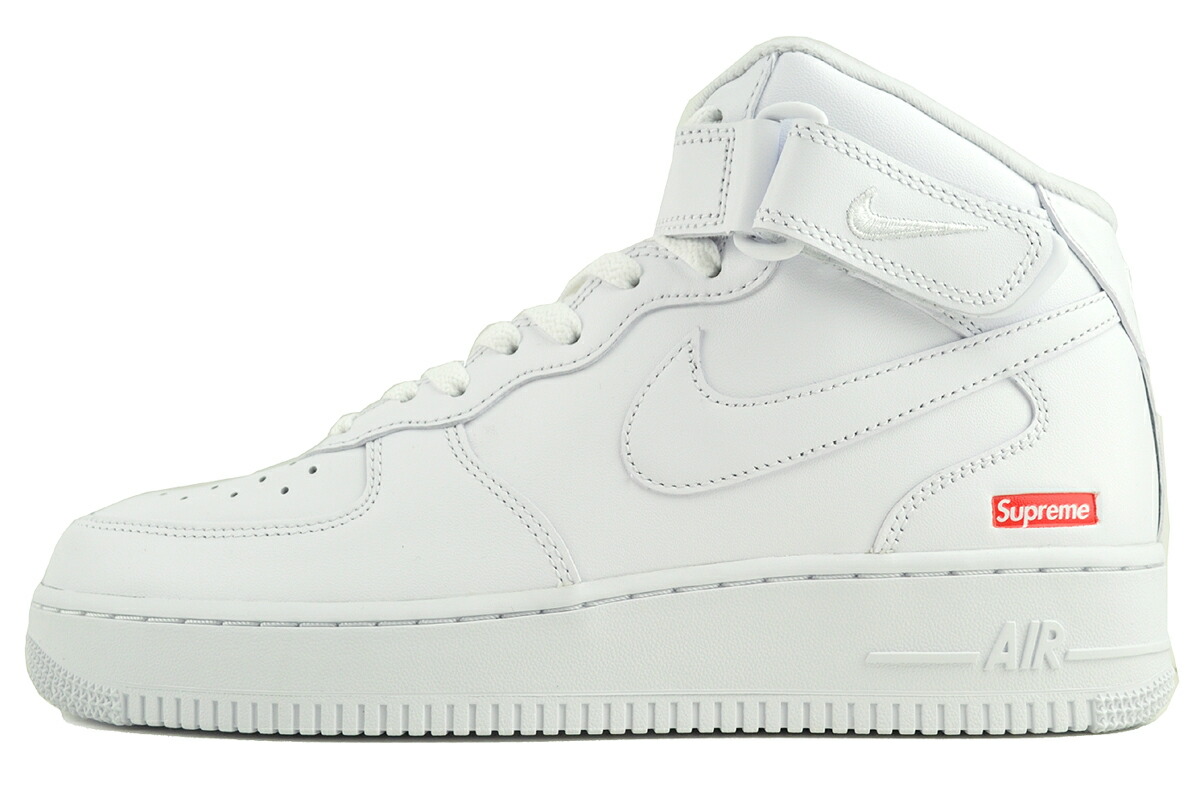 楽天市場】NIKE AIR FORCE 1 MID / SUPREME white/white-wht fz8784