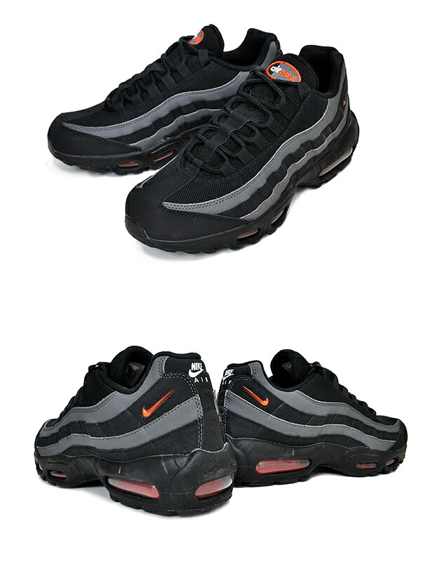 楽天市場】NIKE AIR MAX 95 black/safety orange-iron grey dx2657-001