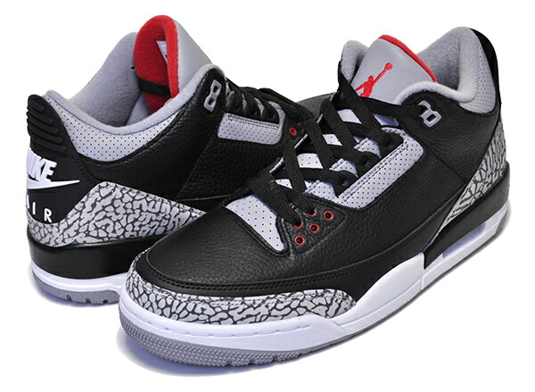 楽天市場】NIKE AIR JORDAN 3 RETRO OG “BLACK/CEMENT”black/fire red