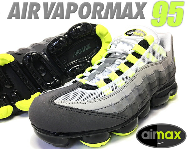 楽天市場】NIKE AIR VAPORMAX 95 black/volt-medium ash aj7292-001