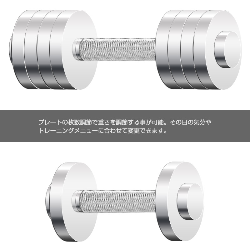 楽天市場】【訳有り】【送料無料】クロームダンベル 2個セット/鉄人