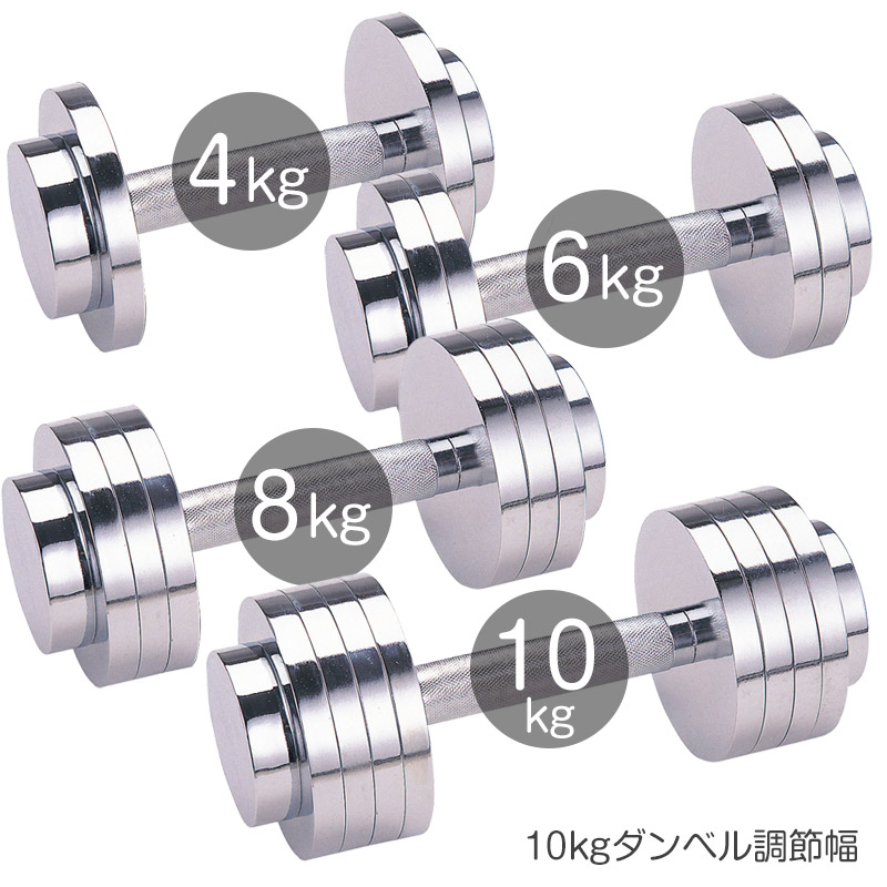 楽天市場】【訳有り】【送料無料】クロームダンベル 2個セット/鉄人