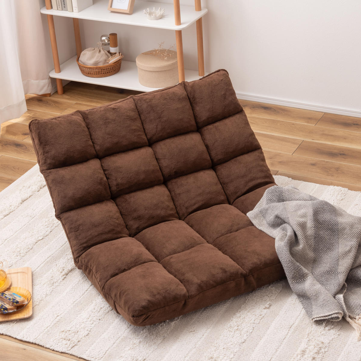 楽天市場】ソファ 幅84cm フロアソファ 14段階 リクライニング