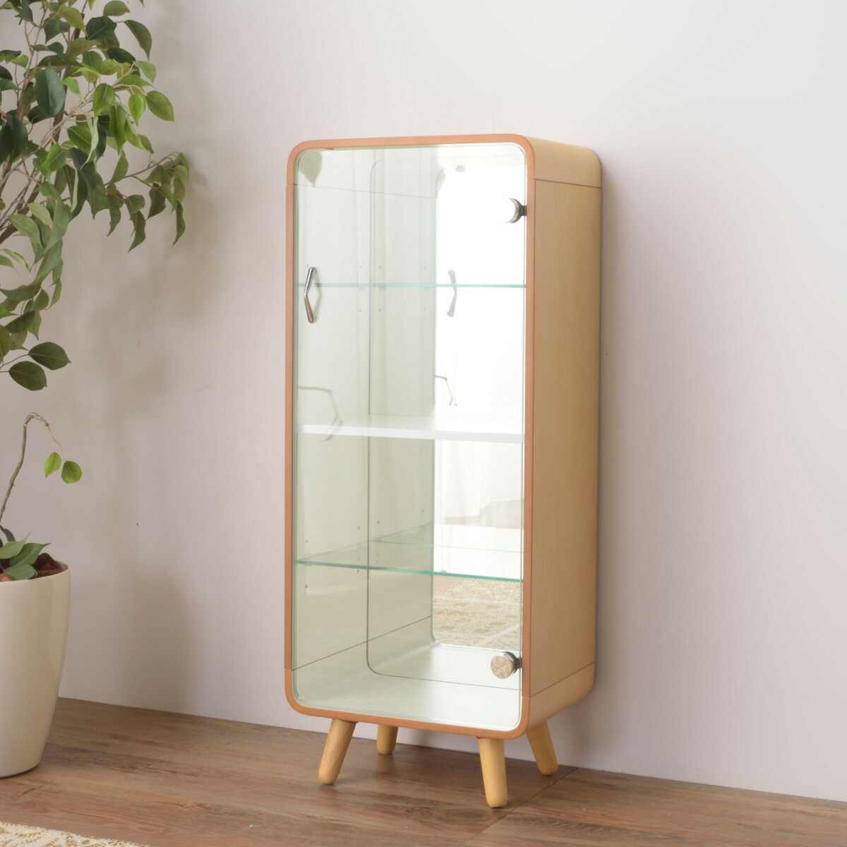 楽天市場】ガラスケース 幅36cm 4段 ガラス扉 背面ミラー 推し活
