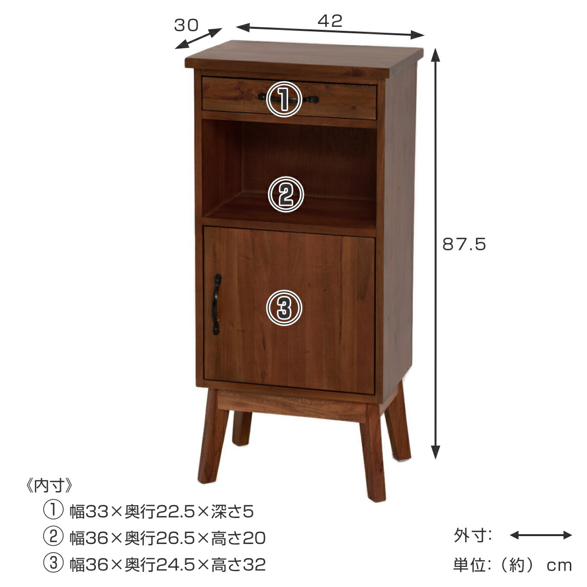 楽天市場】電話台 マホガニー天然木 幅42cm （ 送料無料 電話