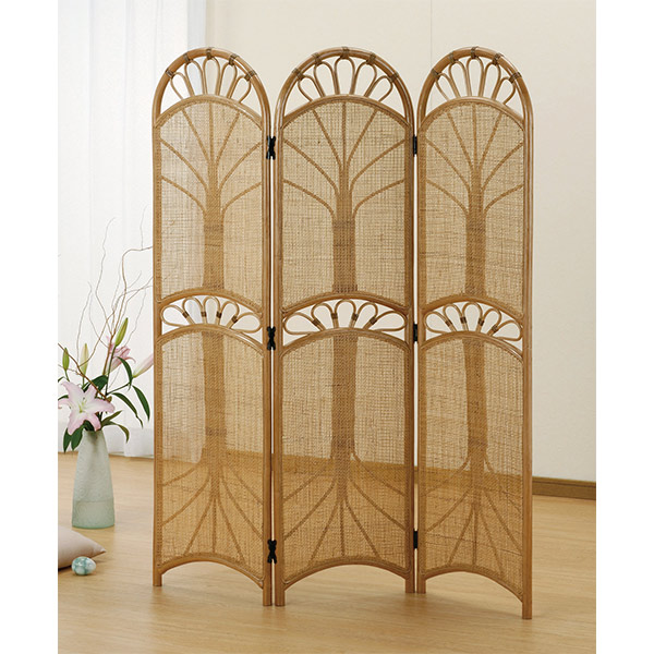 楽天市場】衝立 3連 ラタン パーテーション 籐家具 高さ150cm （ 送料