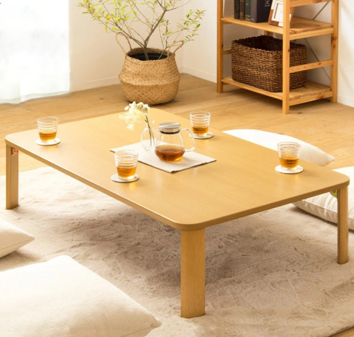 楽天市場】座卓 幅120cm 折りたたみ 木目調 （ リビングテーブル ロー